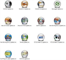 CD-R Apps 1 XP Icons (Globe)