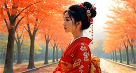 A red kimono