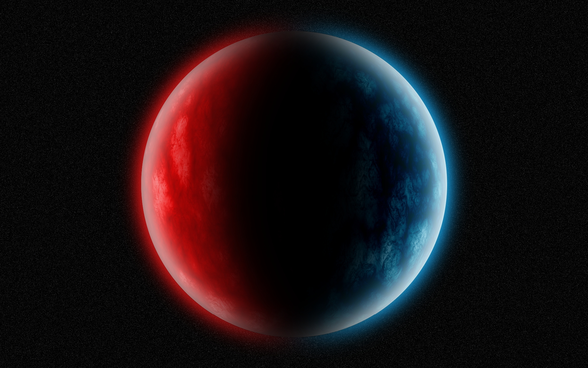Красная Планета на черном фоне