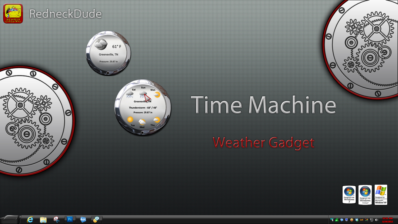 Accuweather Desktop Widget With Clock