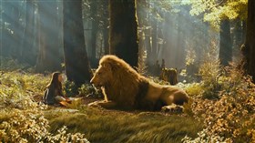 Lucy and Aslan in the Forest