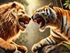 4K Lion vs Tiger