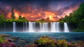 4K Color Waterfall v2