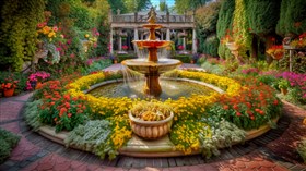 4K Garden Fountain