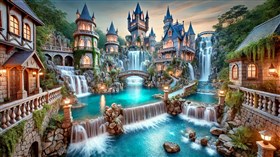 4K Castle Water Show
