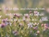 Romans 11 verse 36