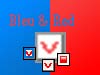 Bleu & red check