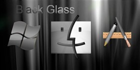 Dark Glass dock icon set