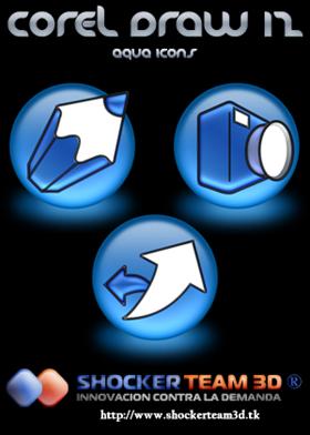 Corel Draw 12 Icons Aqua