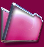Chrome and Pink Folder