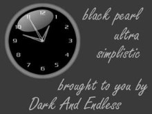 Black pearl ultra simplistic analog clock