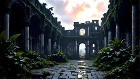 A ruined abbey