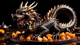 dragon made from Chocolate