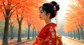 A red kimono