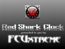 Red Shark Clock