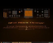 Matt black orange