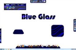 Blue Glass Dock Background Set