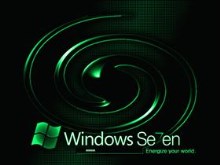 Windows 7 Green Swirl