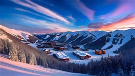 A Winter Ski Resort