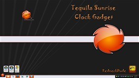 Tequila Sunrise Clock Gadget