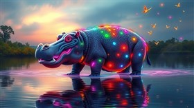 4K Happy Hippo