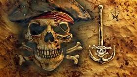 4K Pirate Skull Back