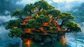 4K Island Treehouse