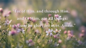 Romans 11 verse 36