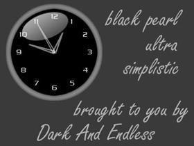 Black pearl ultra simplistic analog clock