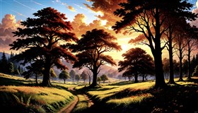 A sunset painting