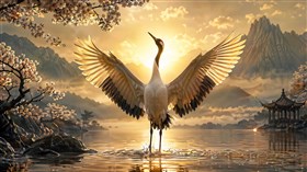 A majestic crane