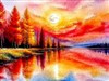 A pastel landscape