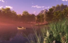 Lake on a summer morning