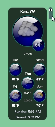 Vista Crystal Blue Weather rounded corners