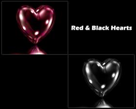 Red and Black Hearts