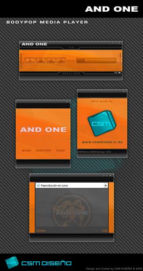 AND ONE- BODYPOP MEDIA PLAYER 