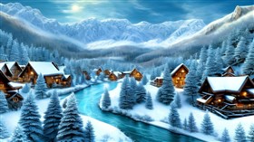 4K Winter Cabins