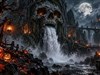 4K Skull Waterfall
