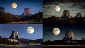 Devils Tower Moon