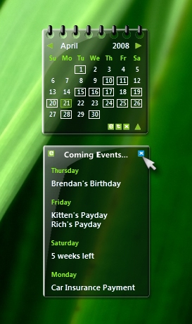 Vista Sidebar Black Glass