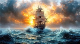 At Sea
