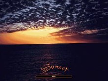 Sunset over the ocean