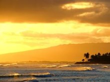Surfing at Sunset