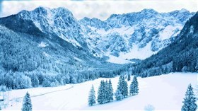 Beautiful Snowy Mountain Range