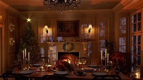 Spectacular Hoilday Dinner Setting