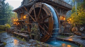 4K Water Wheel Cabin