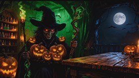 4K Pumpkin Witch