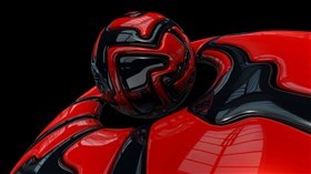 3D Black Red 4K