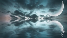 8K Moon Reflection