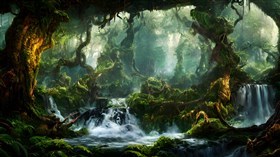 4K Dark Forest Falls
